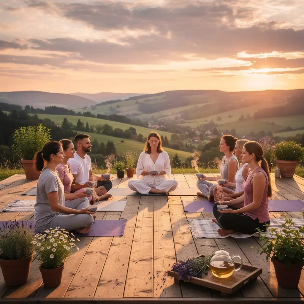 Zloženie čaju z rôznych byliniek na bielom pozadí