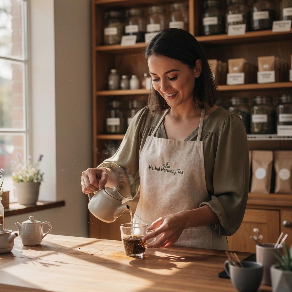 Šálka voňavého bylinkového čaju s parou stúpajúcou do vzduchu.